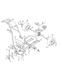 Front Frame Assembly Diagram and Parts List for 56A443TH (750-XP)(2011) Cub Cadet Lawn Mower